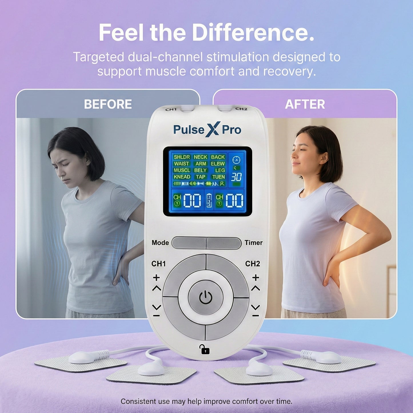 Neurova Pulse X Pro – EMS & TENS Muscle Stimulator